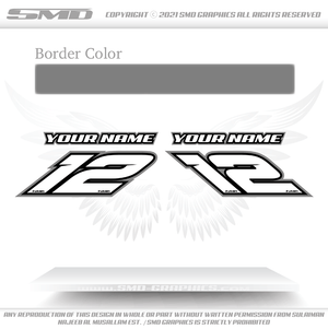 Jetski Race Numbers - White
