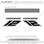 Jetski Race Numbers - Black