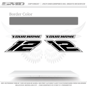 Jetski Race Numbers - Black