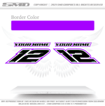 Jetski Race Numbers - Black