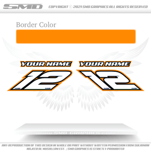 Jetski Race Numbers - White