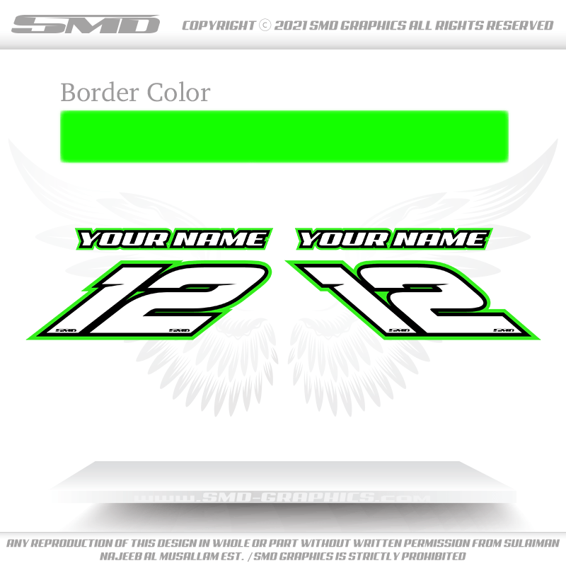 Jetski Race Numbers - White