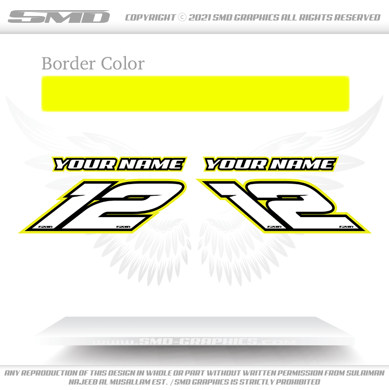 Jetski Race Numbers - White